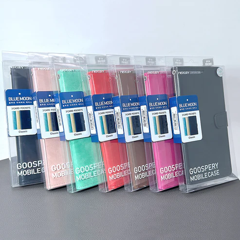 iphone 14+/15+ wallet cover with 3 cards (red)